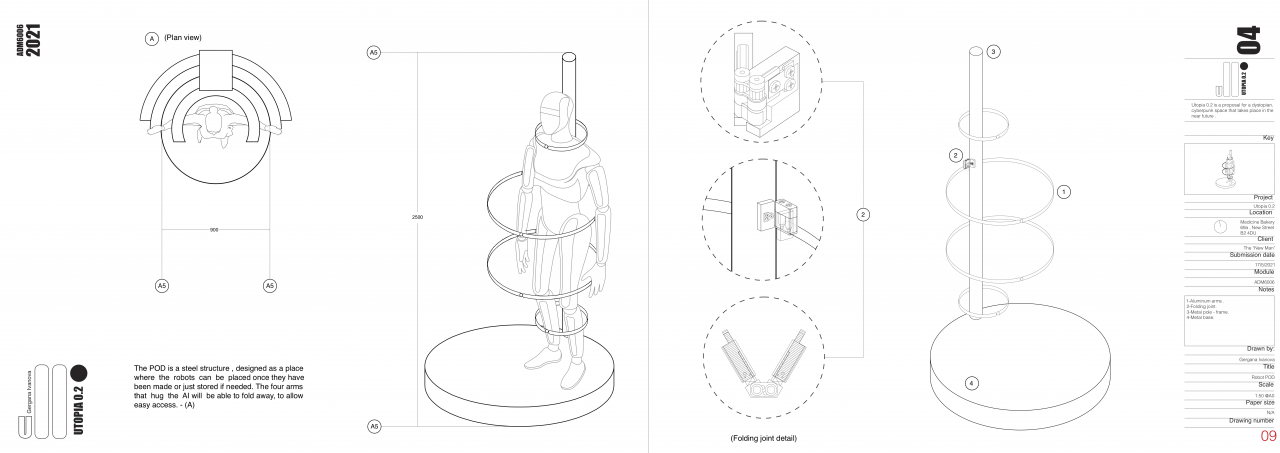 The POD - technical drawing.