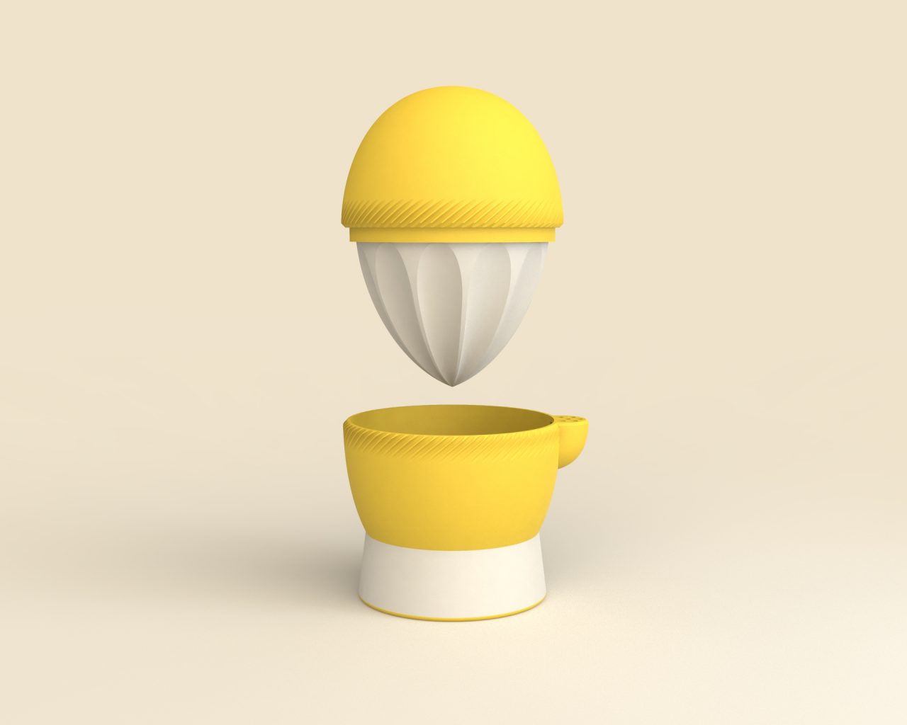 Rendered image of Lemi the Lemon Squeezer.